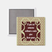 アンティークスタイルスマイル磁石 マグネット (正面/裏面)