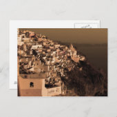 アンティークスタイルハガキのフィラ、サントリーニ ポストカード (正面/裏面)