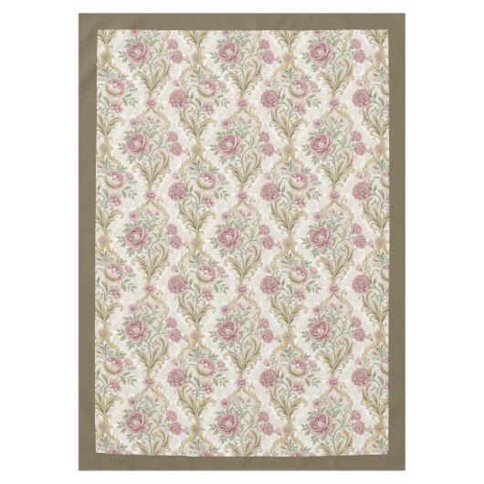 アンティークスタイルビクトリアン華美フローラ詳細 テーブルクロス (正面)