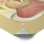 アンティークスタイルファーザークリスマスフレームウォールアート ポスター (角)