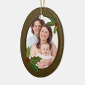アンティークスタイルフカスタムレーム写真 セラミックオーナメント (左)