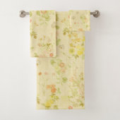 アンティークスタイルフローラルパターン バスタオルセット (インサイチュ)
