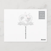 アンティークスタイルブルテリアフォトポストカード ポストカード (裏面)