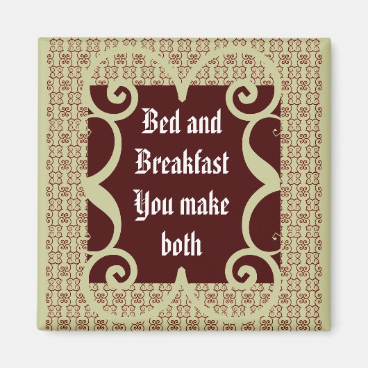 アンティークスタイルベッドアンドブレックファースト磁石 マグネット (正面)