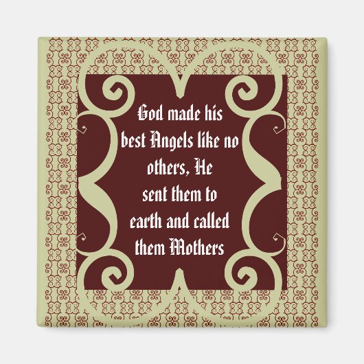 アンティークスタイルマザーズ歌磁石 マグネット (正面)