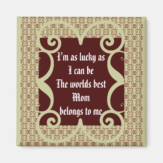 アンティークスタイルワールド最高ののマママグネット マグネット (正面)