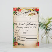 アンティークスタイル婚姻証明書 (スタンド正面)