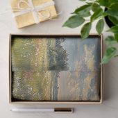 アンティークスタイル繊細なワイルドフラワーフィールド風景 薄葉紙 (ギフト)