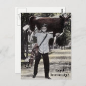 アンティークスタイル群免疫牛の送達 ポストカード (正面/裏面)