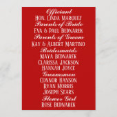 アンティークスタイル軍隊結婚カップル プログラム (裏面)