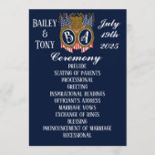 アンティークスタイル軍隊結婚カップル プログラム (正面)