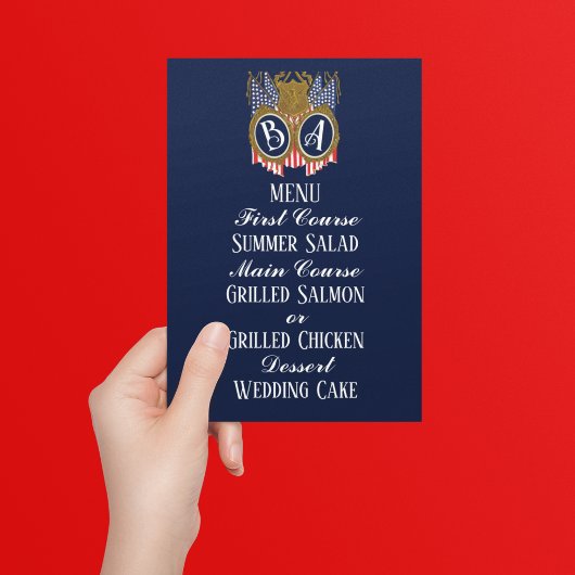 アンティークスタイル軍隊結婚カップル メニュー