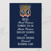 アンティークスタイル軍隊結婚カップル メニュー (正面)