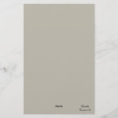 アンティークスタイル雪だるま縁ど 便箋 (裏面)