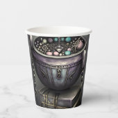 アンティークスチームパンクカルドン |スペルブックのスタック 紙コップ (正面)