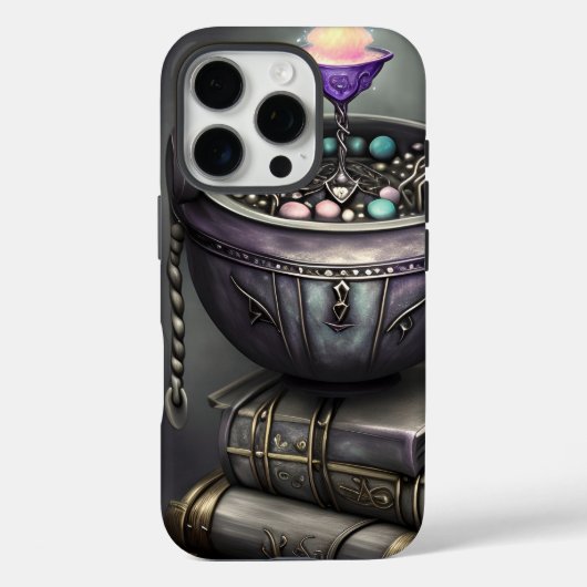 アンティークスチームパンクカルドン |スペルブックのスタック Case-Mate iPhoneケース (裏面)