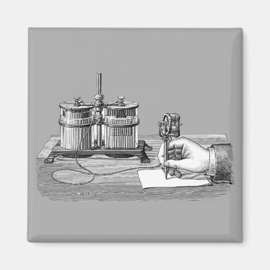 アンティークスチームパンク作家エジソン マグネット (正面)