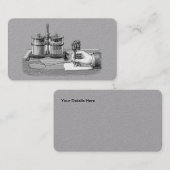 アンティークスチームパンク作家エジソン 名刺 (正面/裏面)