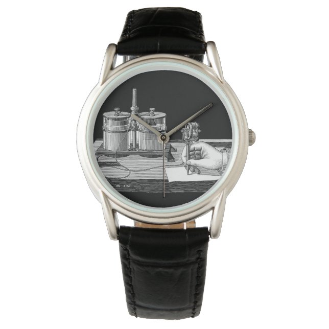 アンティークスチームパンク作家エジソン 腕時計 (正面)