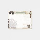 アンティークスチームパンク、さびたギア、メカニカル4"x3" ポストイット (正面)