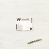 アンティークスチームパンク、さびたギア、メカニカル4"x3" ポストイット (デスク上)