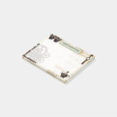 アンティークスチームパンク、さびたギア、メカニカル4"x3" ポストイット (アングル)