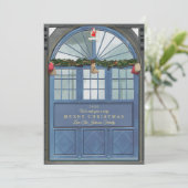 アンティークストアフロントイラストレーションブルー シーズンカード (スタンド正面)