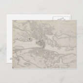 アンティークストックホルムの地図 ポストカード (正面/裏面)