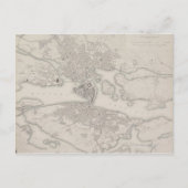アンティークストックホルムの地図 ポストカード (正面)