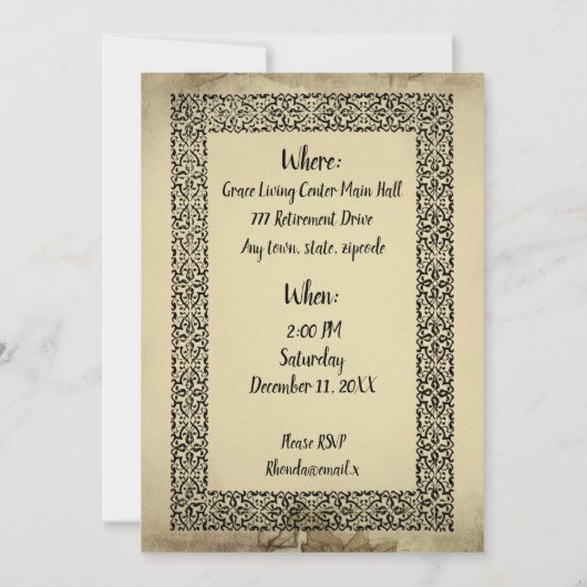 アンティークストーリーブックページ100代誕生日 (裏面)