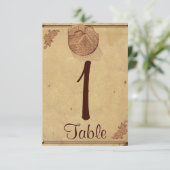 アンティークストーンバーン ポッシュウェディング テーブルナンバー (スタンド正面)