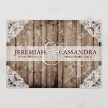 アンティークスパークルホワイトレース結婚式招待状