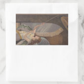 アンティークスピリチュアルトーリングベルタワーエンジェルステッカー 長方形シール (バッグ)