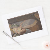 アンティークスピリチュアルトーリングベルタワーエンジェルステッカー 長方形シール (封筒)