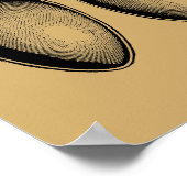 アンティークスプーンシルバーウェアイラスト ポスター (角)