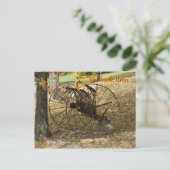 アンティークスルキー乾草レーキ葉書カスタマイズ-  ポストカード (スタンド正面)