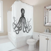 アンティークス航海のテームパンクタコヴィンテージクラーケン シャワーカーテン (インサイチュ)