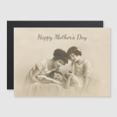 アンティークセピアポートレートの親子 (正面/裏面)