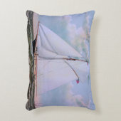 アンティークセーリングシップSloopヨットセーリングボート海 アクセントクッション (正面(垂直))