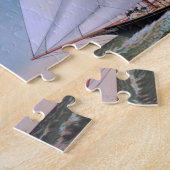 アンティークセーリングシップSloopヨットセーリングボート海 ジグソーパズル (側面)