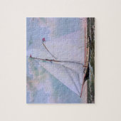 アンティークセーリングシップSloopヨットセーリングボート海 ジグソーパズル (縦)