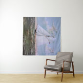 アンティークセーリングシップSloopヨットセーリングボート海 タペストリー (インサイチュ(横))