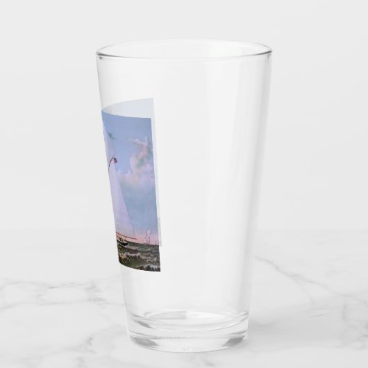 アンティークセーリングシップSloopヨットセーリングボート海 タンブラーグラス (左)