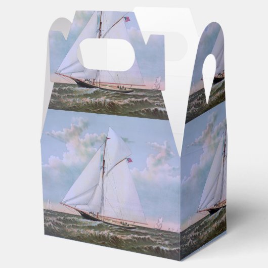 アンティークセーリングシップSloopヨットセーリングボート海 フェイバーボックス (オープン)