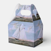 アンティークセーリングシップSloopヨットセーリングボート海 フェイバーボックス (正面サイド)