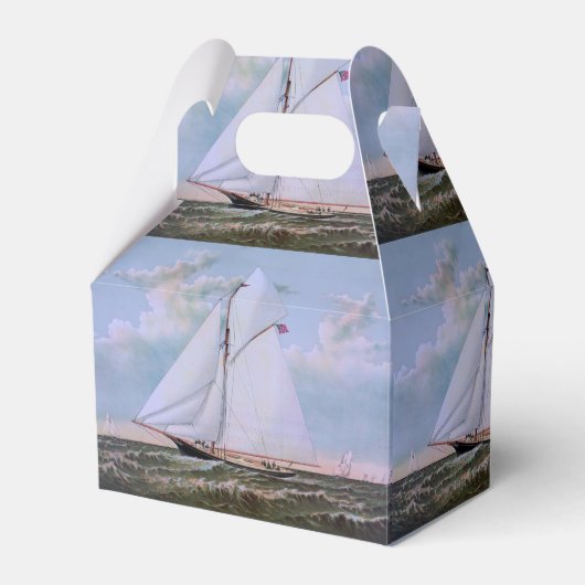 アンティークセーリングシップSloopヨットセーリングボート海 フェイバーボックス (正面サイド)