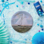 アンティークセーリングシップSloopヨットセーリングボート海 ペーパープレート (パーティー)