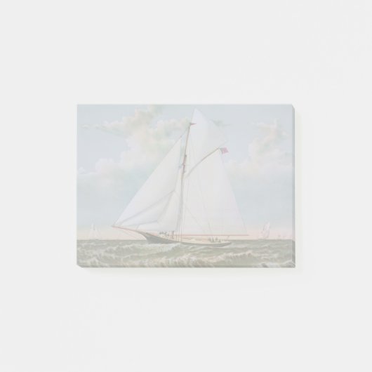 アンティークセーリングシップSloopヨットセーリングボート海 ポストイット (正面)