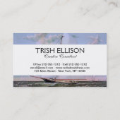 アンティークセーリングシップSloopヨットセーリングボート海 名刺 (裏面)