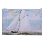 アンティークセーリングシップSloopヨットセーリングボート海 枕カバー (裏面)